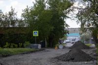 В Кургане начали ремонтировать дорогу на улице Профсоюзная